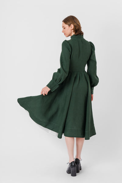 Abigail Dress, Long Sleeve #color_evergreen