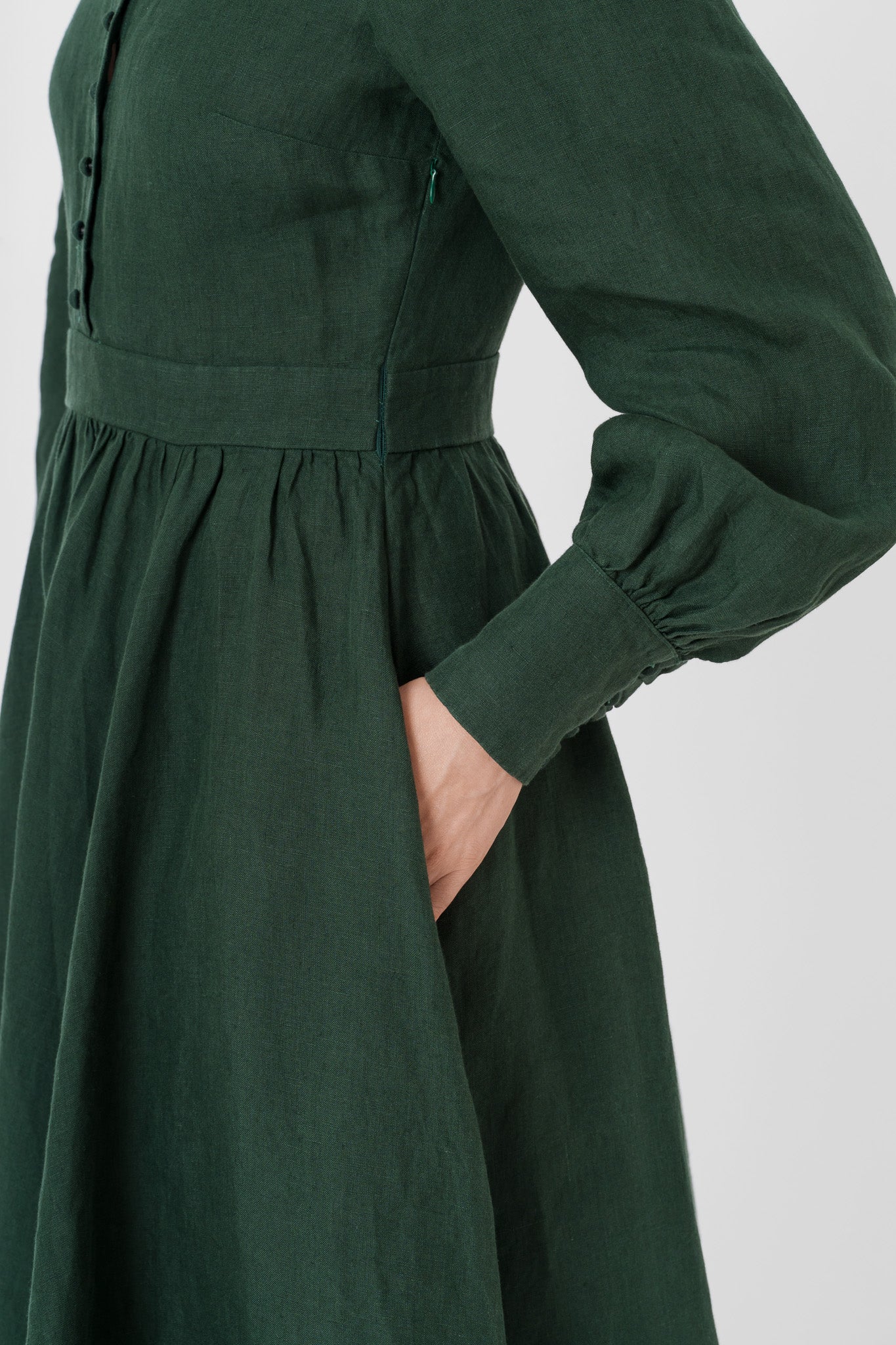 Abigail Dress, Long Sleeve #color_evergreen
