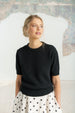 Elaine Top, Short Sleeve, Black Pansy#color_black-pansy