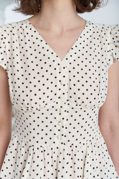 Diane Dress, Ruffle Sleeve, Tiny Dots
#color_tiny-dots