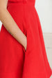 Mini Wrap Dress, Short Sleeve, Cherry Red
#color_cherry-red