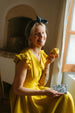Diane Dress, Ruffle Sleeve, Daisy Yellow
#color_daisy-yellow