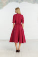 Darcy Dress, Short Sleeve, Marsala Red#color_marsala-red