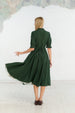 Darcy Dress, Short Sleeve, Evergreen#color_evergreen