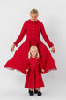 Mini Me Classic Dress, Long Sleeve, Red Poppy#color_red-poppy