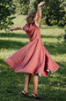 Classic Dress, Short Sleeve, Dark Rose#color_dark-rose