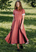 Classic Dress, Short Sleeve, Dark Rose#color_dark-rose