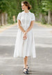 Classic Dress, Short Sleeve, White Magnolia#color_white-magnolia